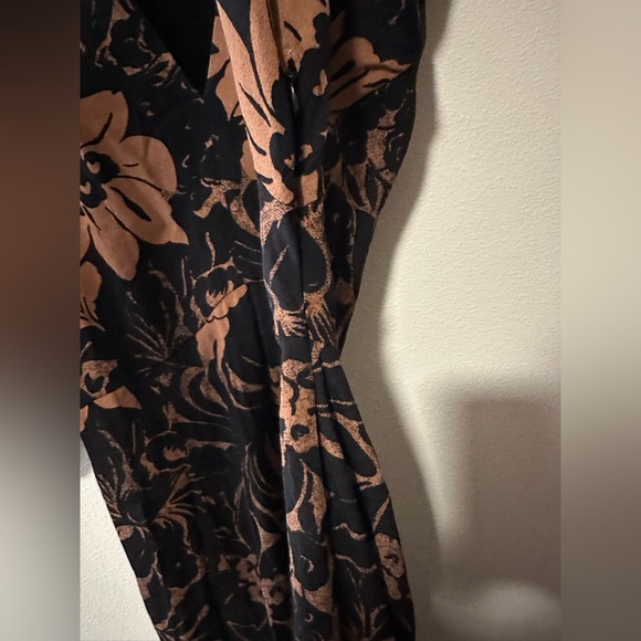 Anthropologie Maeve Mirabilis Batwing Kimono Sleeve Knee Length Dress Brown Sz 2 - Picture 9 of 9